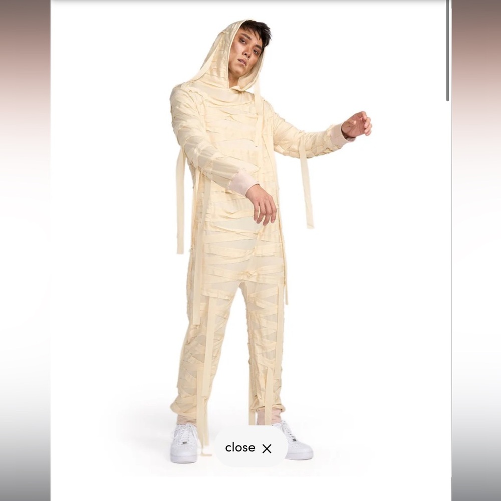 Cream Hooded Mummy Costume